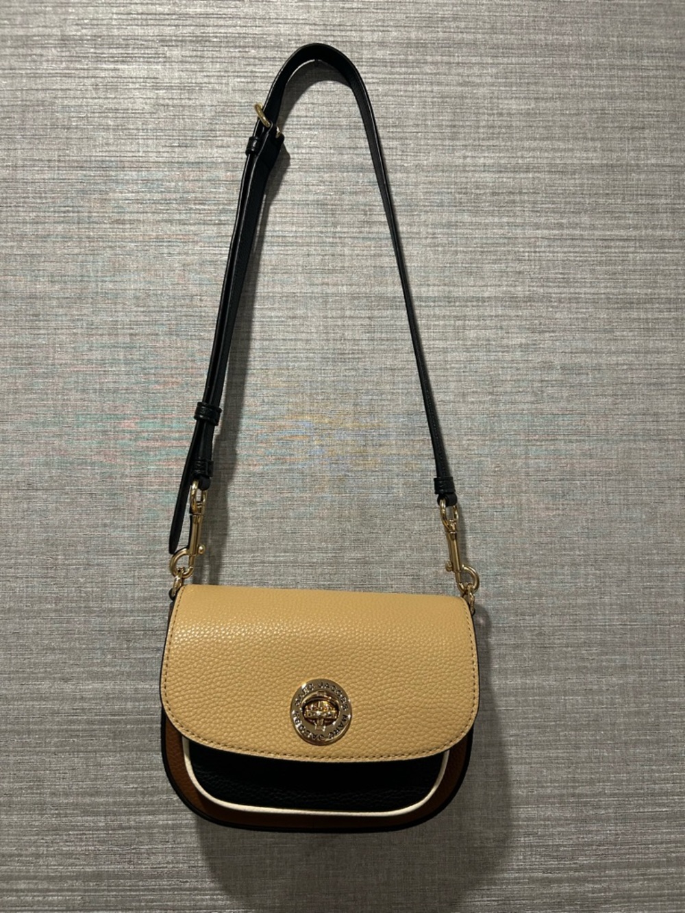 Marc Jacobs Small CB Signet Turnlock Saddle Bag W/ Coach Adjustable Strap